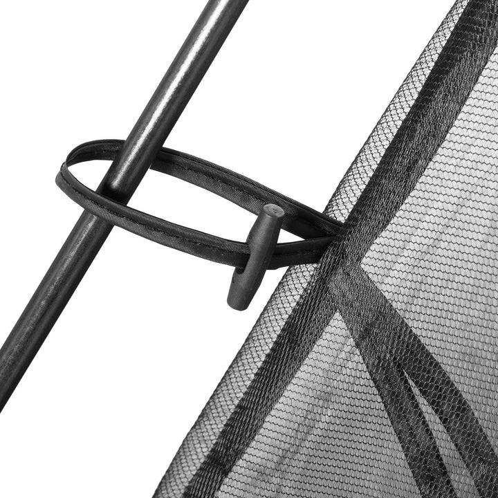 Tenda de Jardim 3x3x2m Tenda para 4-6 Pessoas com 4 Telas Mosquiteiras e Porta Incluí Bolsa de Transporte Proteção Solar para Campismo Viagens Exterior Preto
