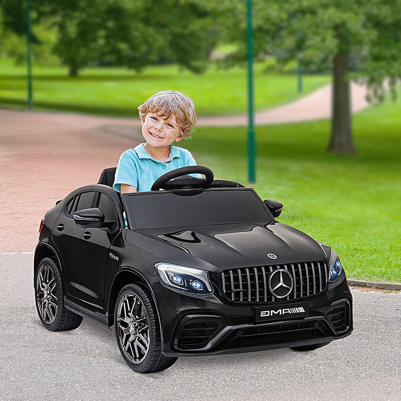 Mercedes AMG Carro elétrico para crianças de acima de 3 anos com controle remoto com música e luzes 12V Carga 30kg 115x70x55cm