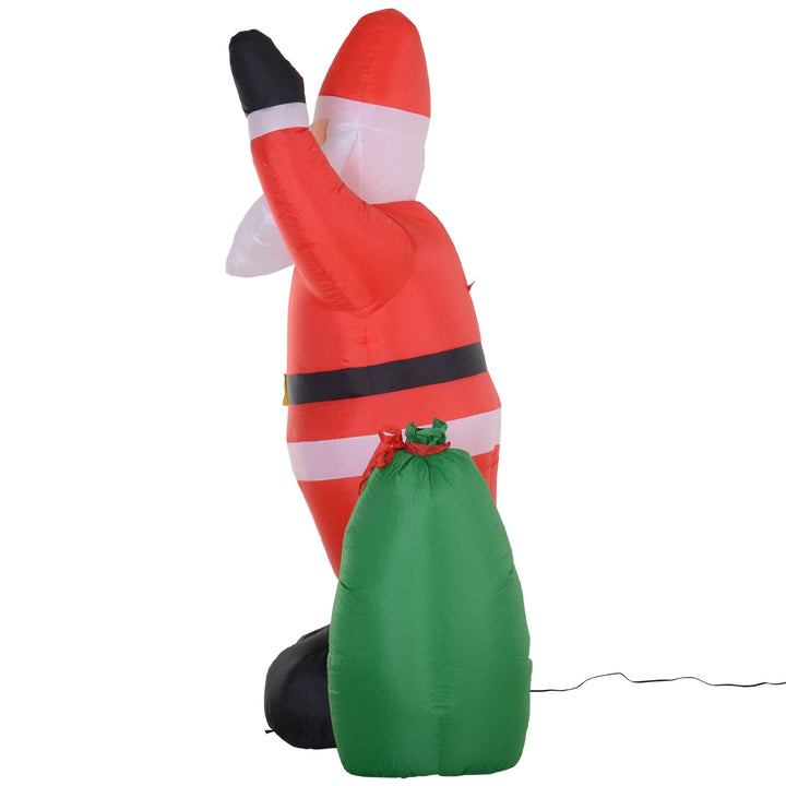 Pai Natal Inflável Decoração de Natal Com LED Soprador de Luz 150 × 60 × 240cm