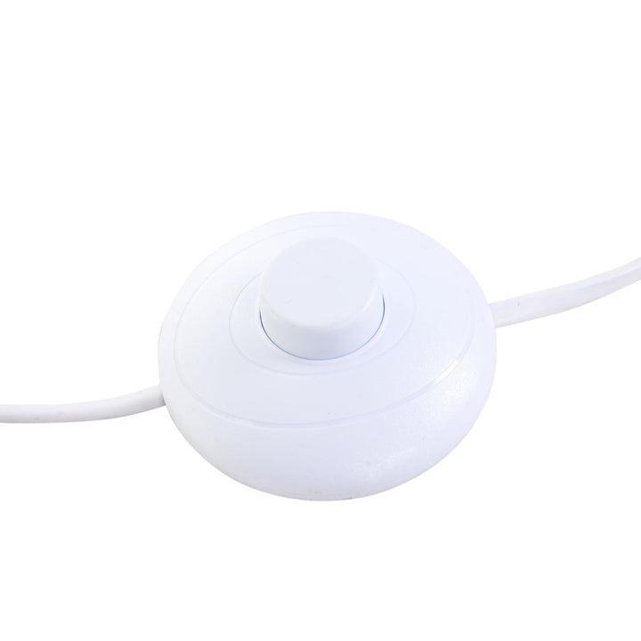 Candeeiro de Pé Moderno com Base de Aço Inoxidável Cor Branca 120cm