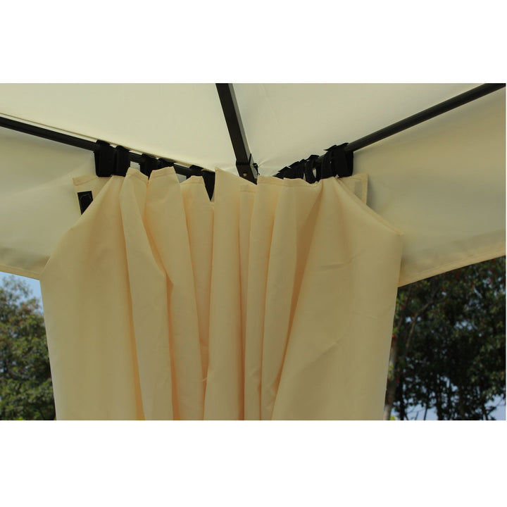Pérgola para Jardim ou Terraço 3x4m Cor Branco Aço e Poliéster