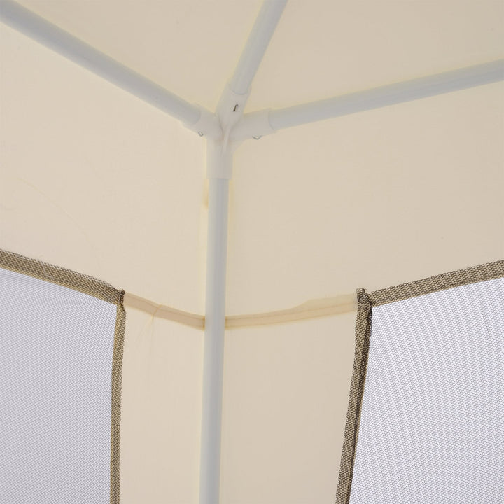 Tenda 3x3x2,35 m com Painéis Laterais e Mosquitero Aço Exterior Poliéster Cor Bege