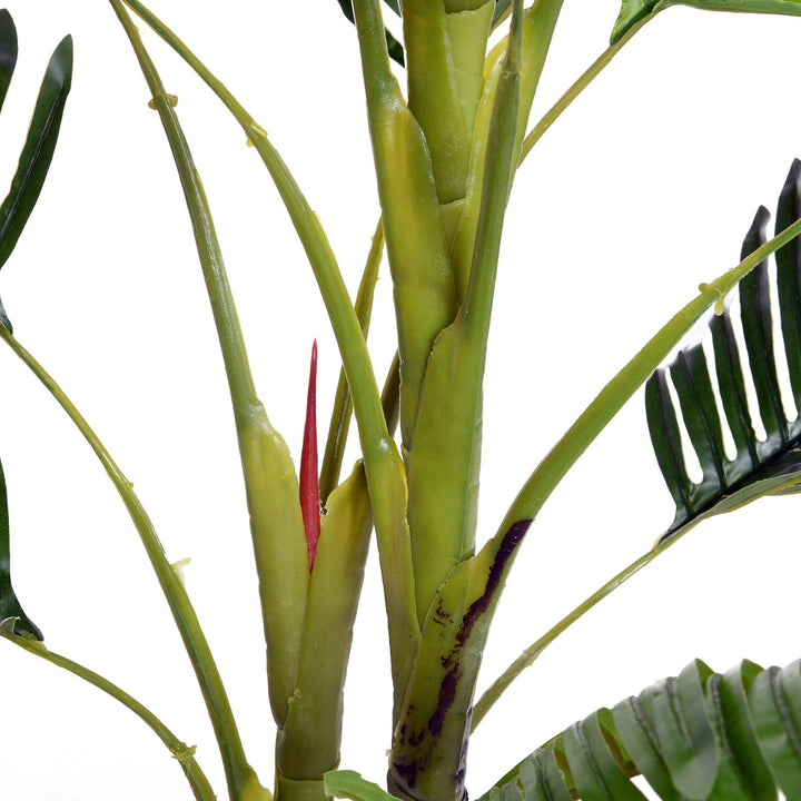 Palmeira Artificial 150cm com bastões naturais Árvore decorativa da planta Sintético com vaso Casa terraço jardim decoração
