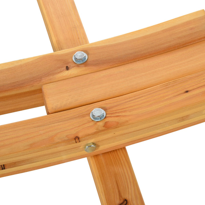 Suporte para Camas de Rede de Madeira 325x120x118cm Estrutura para Cama de Rede Dupla Carga Máxima 120kg para Jardim Terraço Interior e Exterior Natural