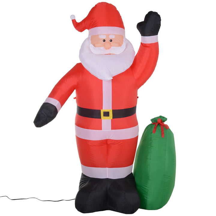 Pai Natal Inflável Decoração de Natal Com LED Soprador de Luz 150 × 60 × 240cm