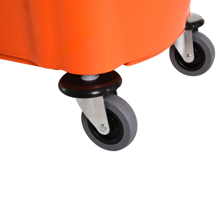 Balde para esfregona comercial com espremedor 36L Capacidade 54x41x91,5 cm Laranja