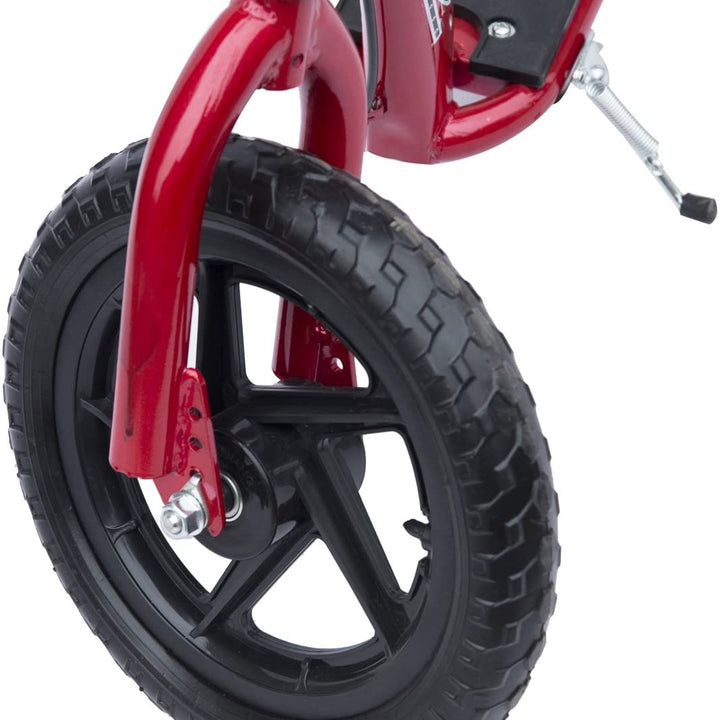 Trotinete para Crianças acima de 5 anos Scooter de 2 Rodas Grandes de 12 Polegadas com Freio e Guidão Ajustável em Altura Carga Máx. 100kg 120x52x80-88cm Vermelho
