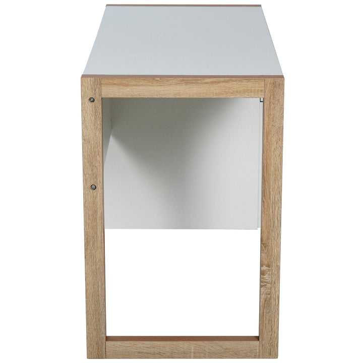 Mesa de Escritório com gaveta Armário Pés retangulares 112,5x50x75,5 cm Branco