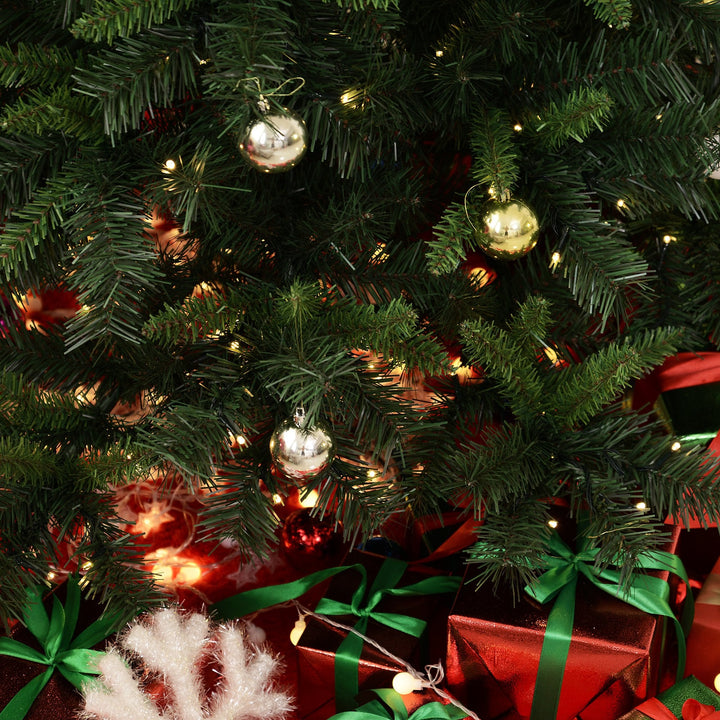 Árvore de Natal Artificial Árvore 180 cm com Suporte 745 ramas 200 Luzes LED