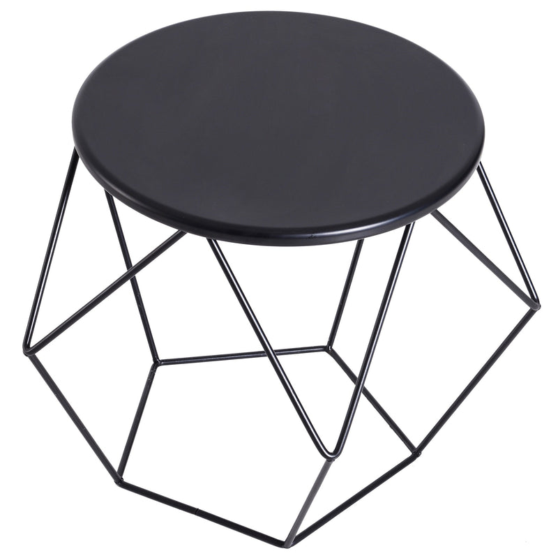 Mesa de Centro de Metal Mesa de Café Redonda Nórdica Minimalista Criativa Móveis para Sala de Jantar Mesa Auxiliar para Sofá na Sala de Estar 51x51x44cm