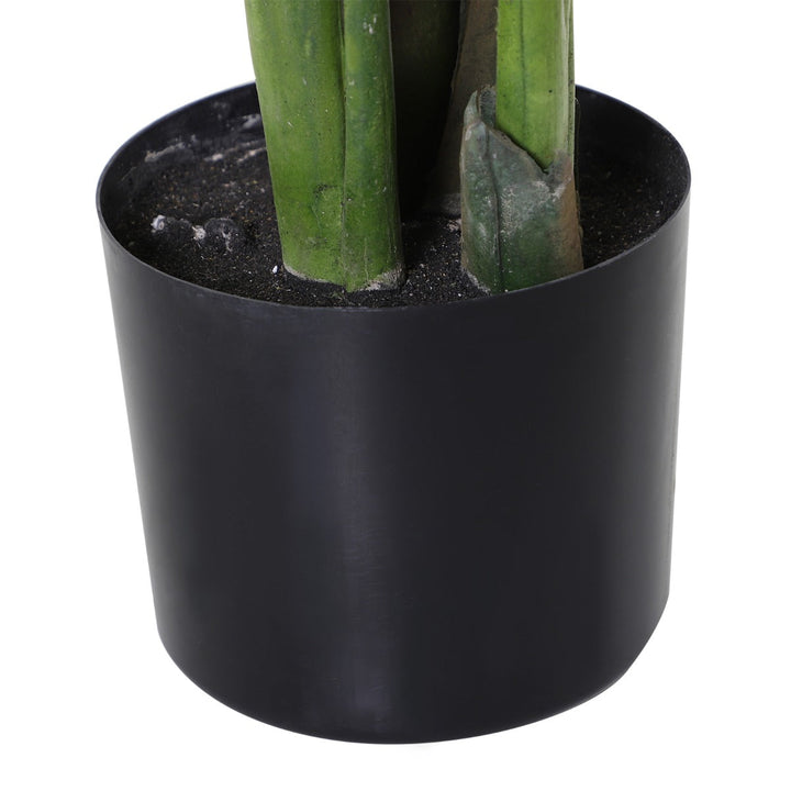 Planta Artificial com grandes folhas de palmeira Árvore realista com pote 10 folhas ?18x180cm