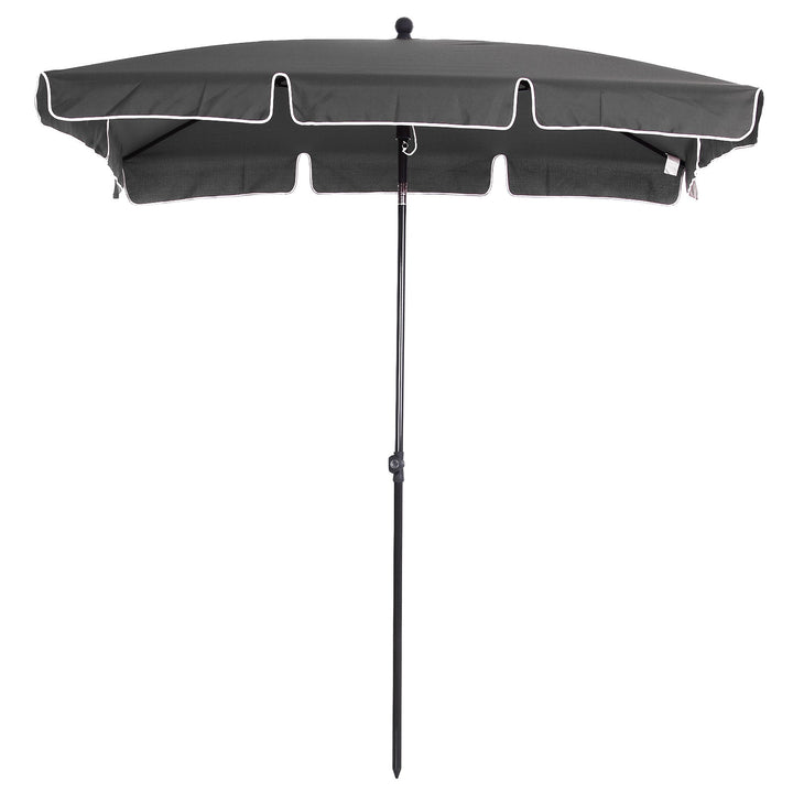 Guarda-sol Grande Reclinável Impermeável e Resistente a UV para Jardim Pátio Praia Piscina Terraço 198x130x240 cm