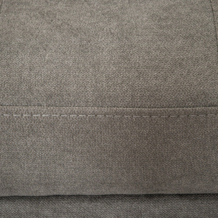 Sofá de 3 lugares acolchoado com 3 almofadas e apoios de braço Espaço de armazenamento Estilo moderno para sala de estar Quarto 166,5x62x82 cm cinza