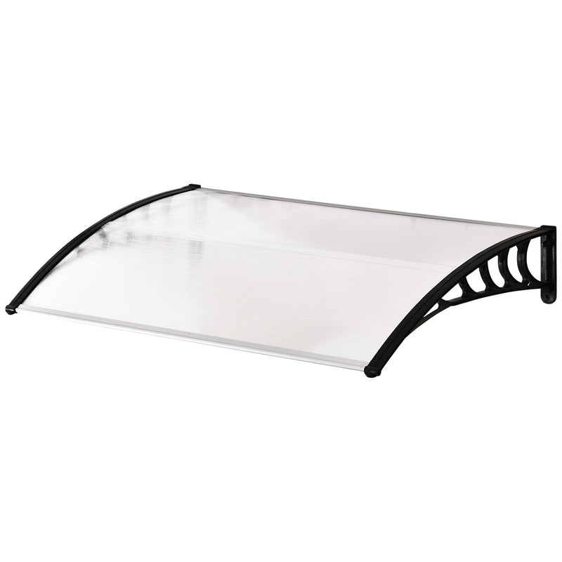 Marquise para portas Janelasde Proteção para Janelas de Portas Contra Sol e Chuva de policarbonato de 5mm Transparente 120x90x25 cm