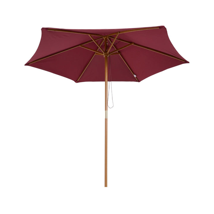 Parasol Pátio Terraço Jardim Diâmetro 2,5m Altura 2,3 m Cor Vinho
