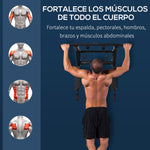 Barra de Elevações de Parede Barra de Pull Up de Aço Multifuncional para Treinos Fitness Treino em Casa Carga Máx.120kg 93x72x48cm Preto