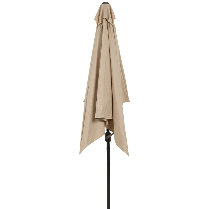 Guarda-sol de meia tela de jardim Parasol do pátio Terraço Retângulo 230x130x245 cm