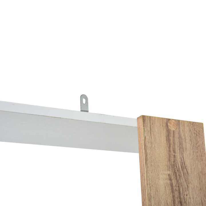 Prateleira com 5 prateleiras multiuso com base elevada 45x21x170 cm Branco e carvalho