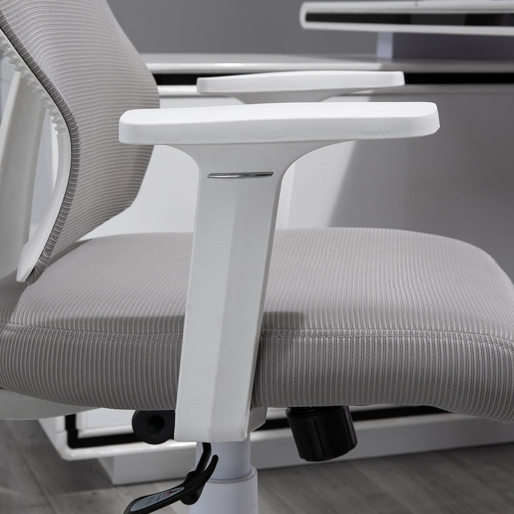 Cadeira ergonômica giratória altura ajustável e reclinável até 120º posição de bloqueio 64x61x120,9-128,9 cm Cinza