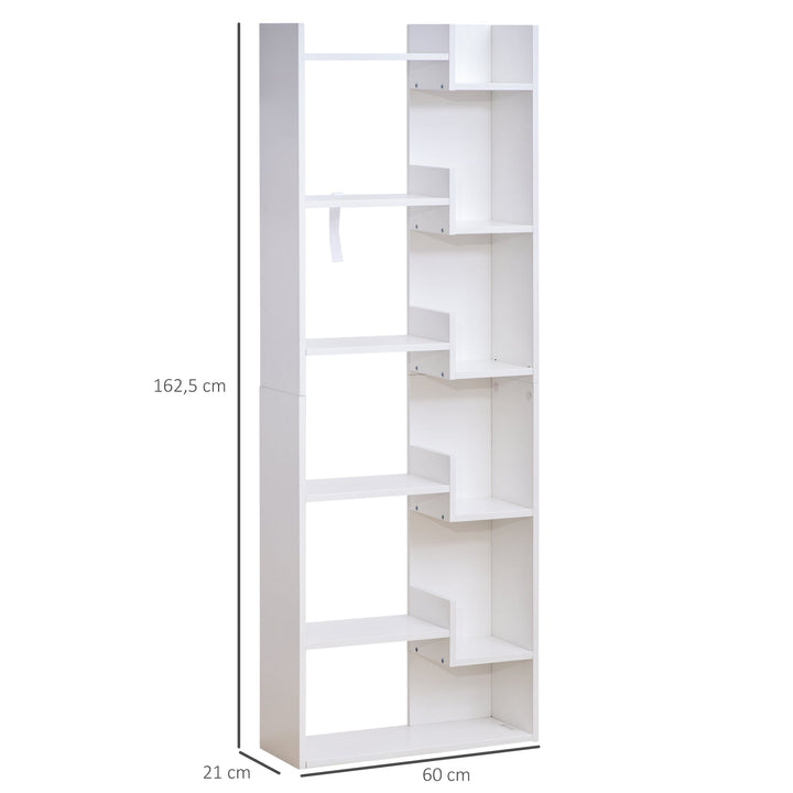 Prateleiras de 6 Níveis Irregular Moderno Anti-tombamento 60x21x162,5 Branco
