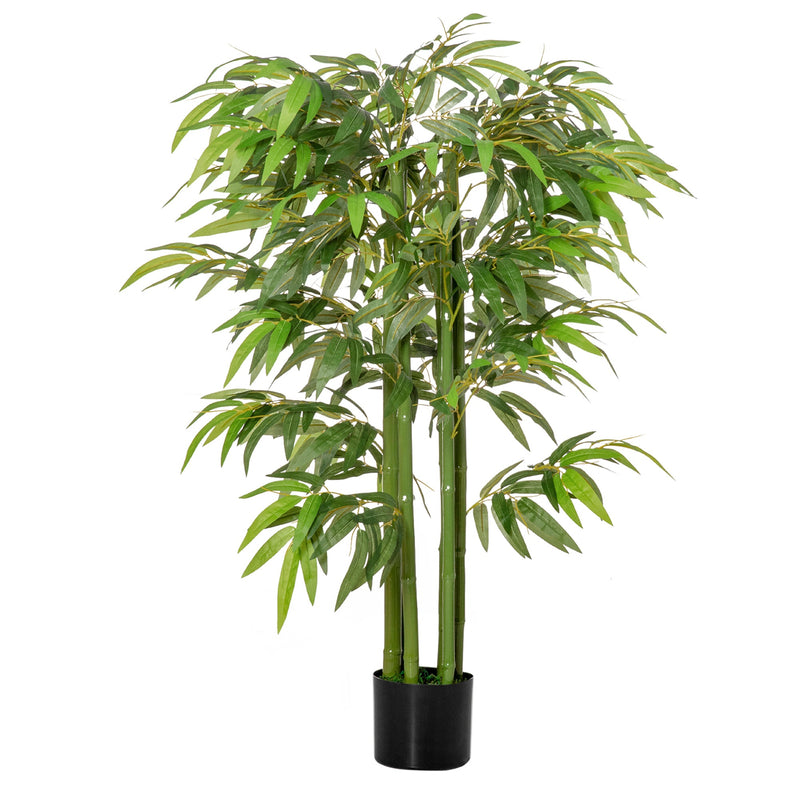 Bambú Artificial 140cm com Vaso Planta Artificial para Interior e Exterior Decoração de Casa Escritório Verde