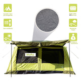 Tenda de Campismo Familiar 4-8 Pessoas Portátil e Impermeável com Bolsa de Transporte 410x310x225cm