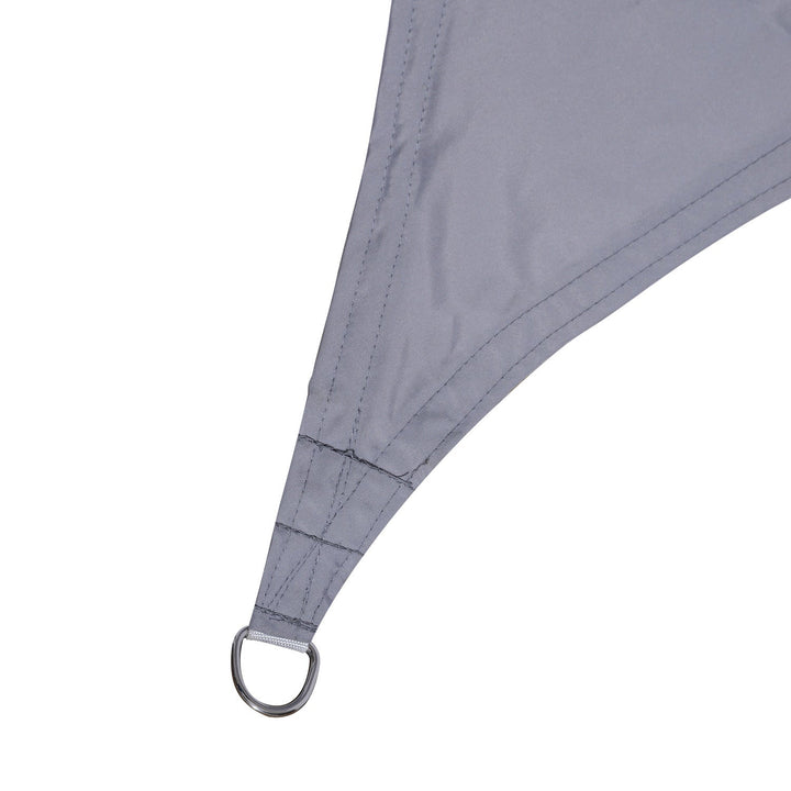 Toldo Vela Triangular 5m de Poliéster para jardim varanda Cinza