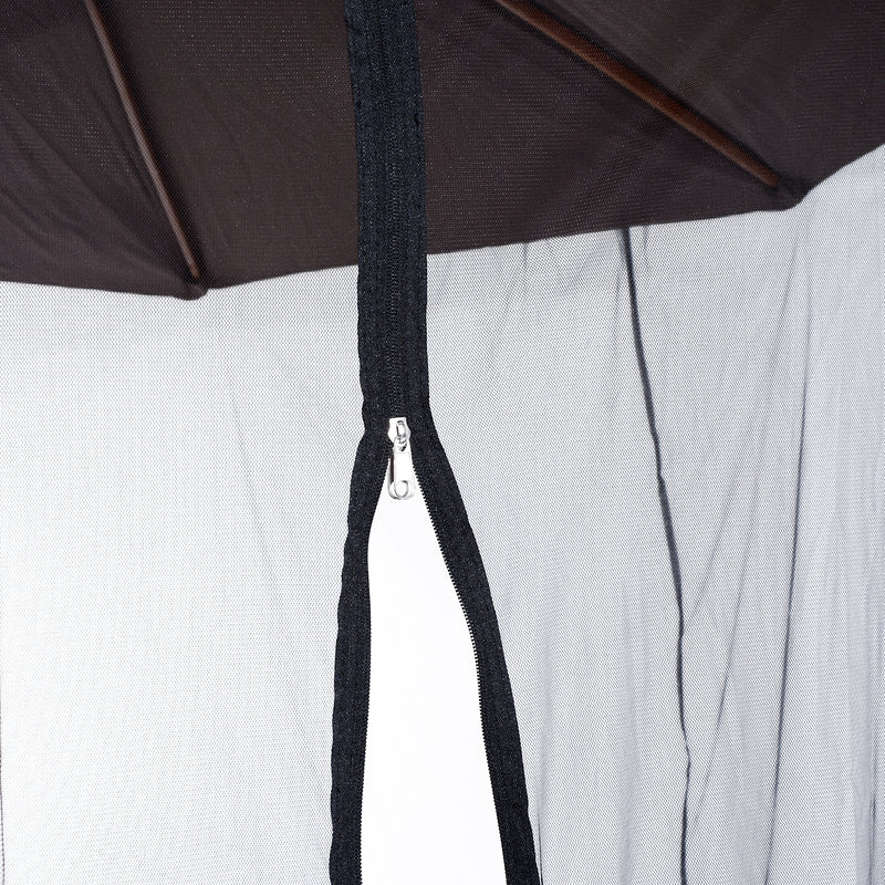 Pantalla Mosquitera con Cremallera– Color negro – Malla, Oxford,PVC –F300 x 230cm