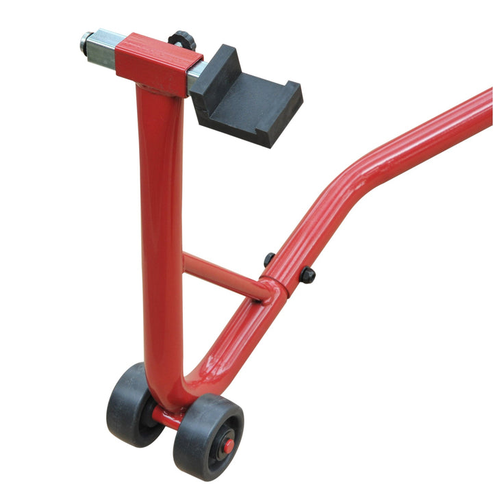 Descanso de Mota Suporte Traseiro Universal Portátil e Móvel – Cor Vermelho – Aço – 80x50x40 cm