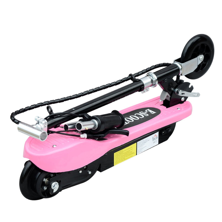 Trotinete Eléctrico Tipo Scooter com Guiador Ajustável – Cor Rosa - 81.5x37x96cm