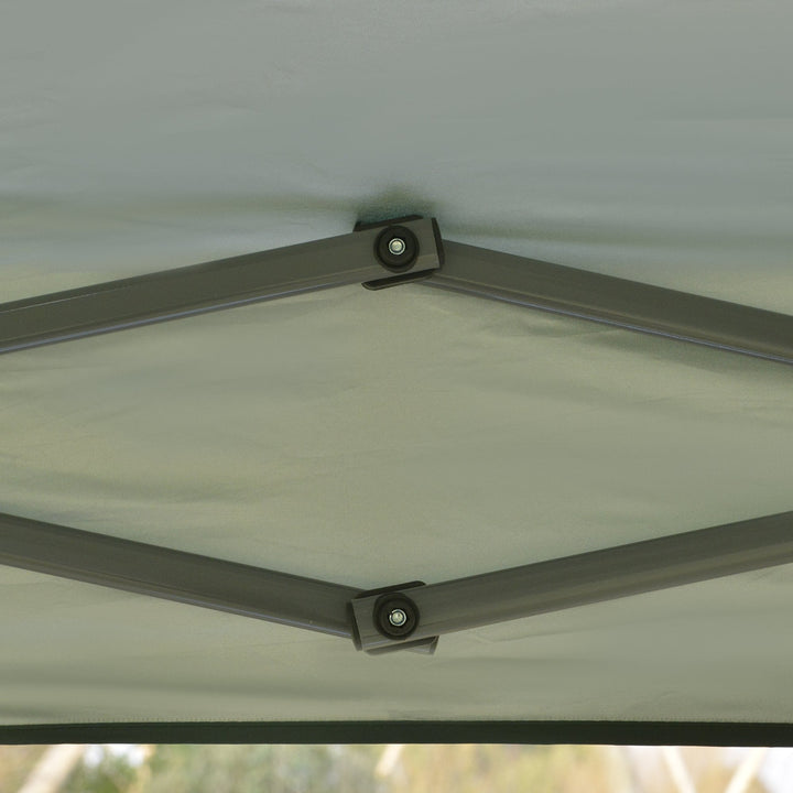 Tenda de jardim portátil dobrável de 3x3m com bolsa de transporte rodas de aço para Camping verde