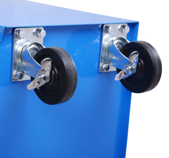 Carrinho de ferramentas metálico 5 gavetas e 4 rodas - azul