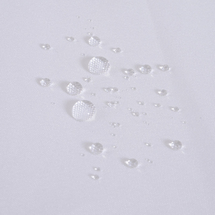 Grande guarda-sol de jardim Manivela para abrir Fácil e ângulo ajustável F300x245 cm Branco