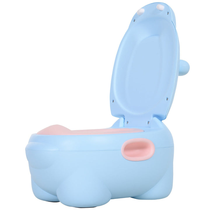 Bacio infantil penico para bebê removível em forma de hipopótamo com alças 40x30x23cm Carga 25kg Azul