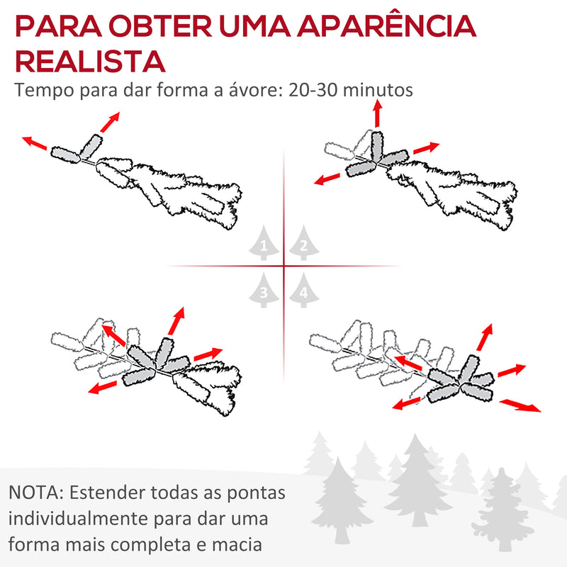 Conjunto de 2 Árvores de Natal Artificial 90cm com Vaso Ignífugo com 110 Ramos 70 Bagas 8 Pinhas e Folhas de PVC Decoração de Natal para Interiores Verde