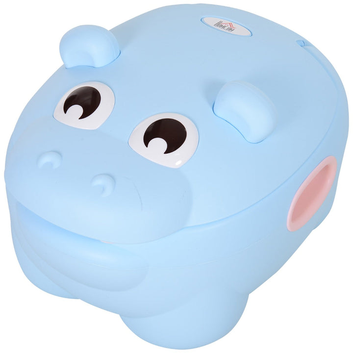 Bacio infantil penico para bebê removível em forma de hipopótamo com alças 40x30x23cm Carga 25kg Azul