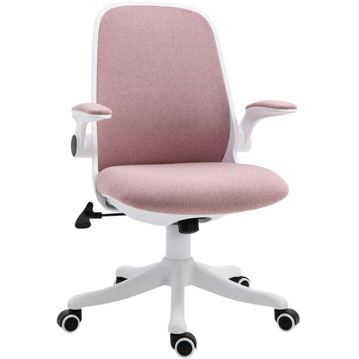 Cadeira de escritório giratória Função de inclinação Altura Ajustável com Carga 120 kg 62,5x60x90-98 cm Rosa