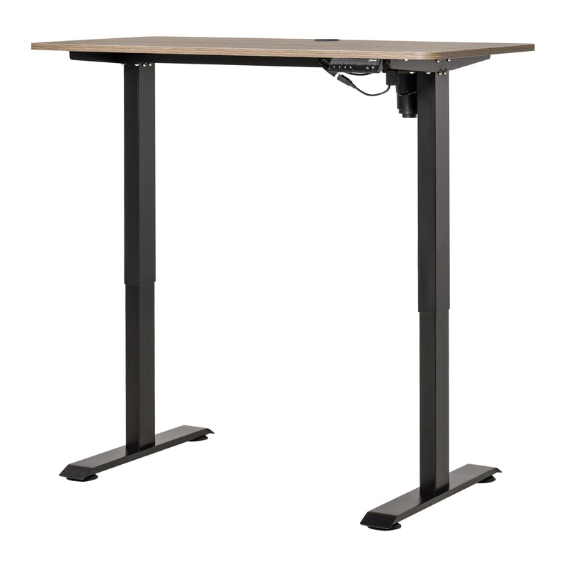 Secretária elétrica de pé Mesa ajustável em altura para escritório com 4 teclas de memória automática inteligente 120x60x72-116 cm moldura preto