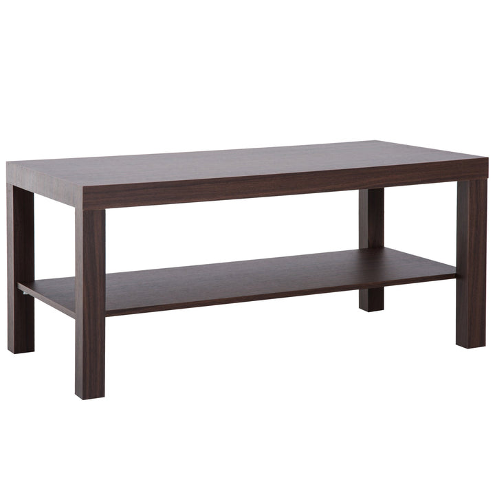 Mesa de Centro mesa de café de 2 níveis 90x45x40,5 cm Cor Nogal
