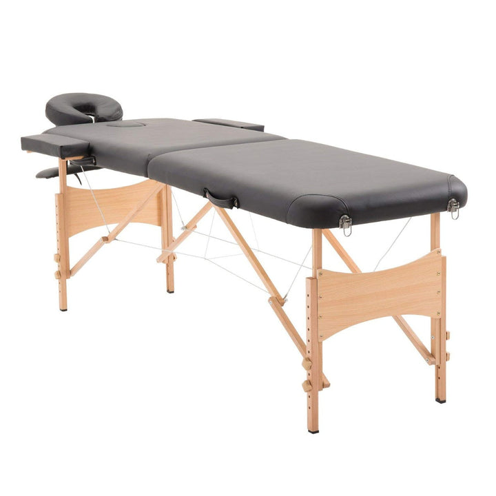 Marquesa Madeira Dobrável 182 x 60 cm Tatuagem Terapia Sofá-Cama Preto NOVO