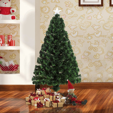 Árvore de Natal artificial com fibra óptica F60x120cm + 16 LED de 3 cores perfeitas para decoração de Natal