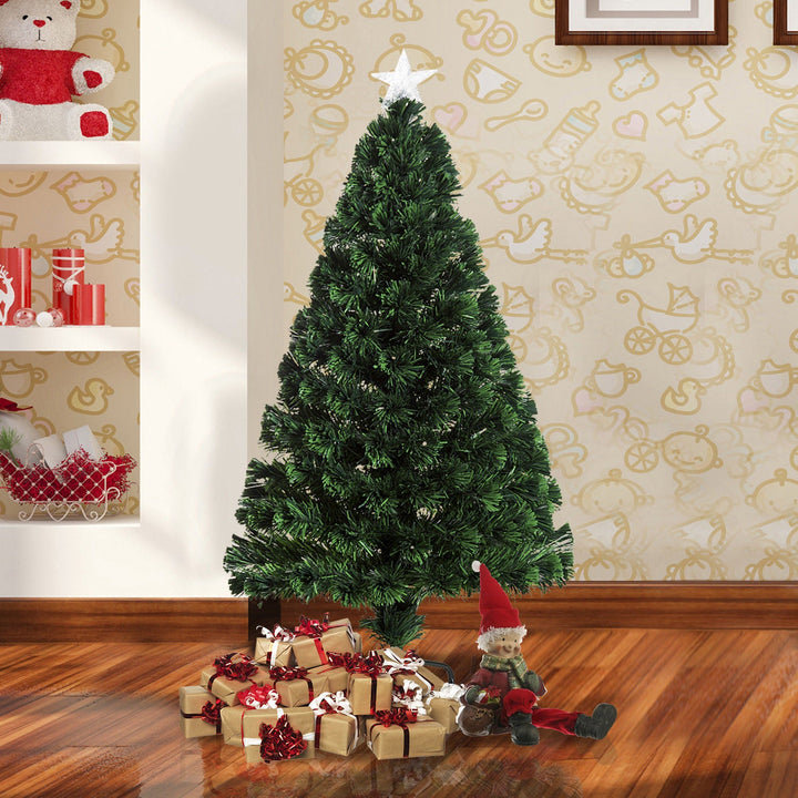 Árvore de Natal artificial com fibra óptica F60x120cm + 16 LED de 3 cores perfeitas para decoração de Natal