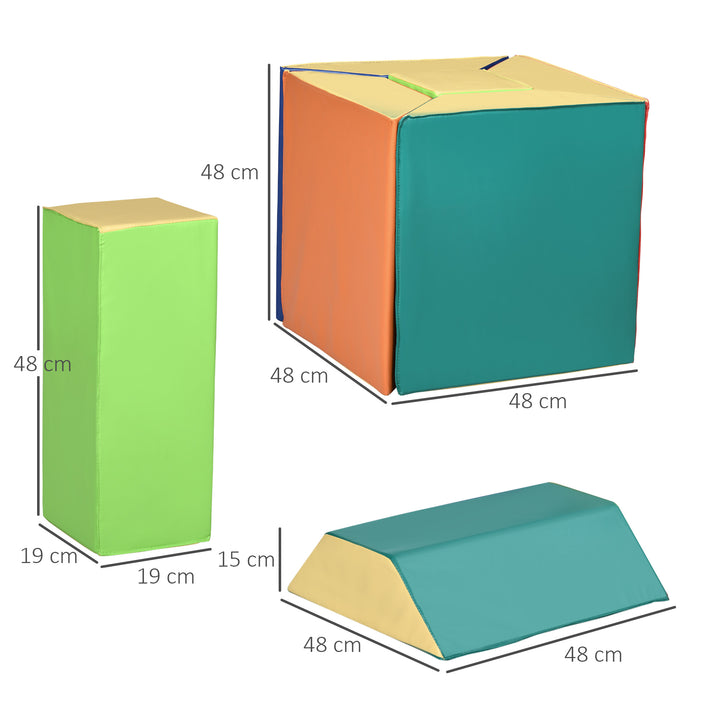 Conjunto de 5 Blocos para Crianças de 18-36 Meses Brinquedo de Construção para Aprendizagem Infantil 48x48x48cm Multicor