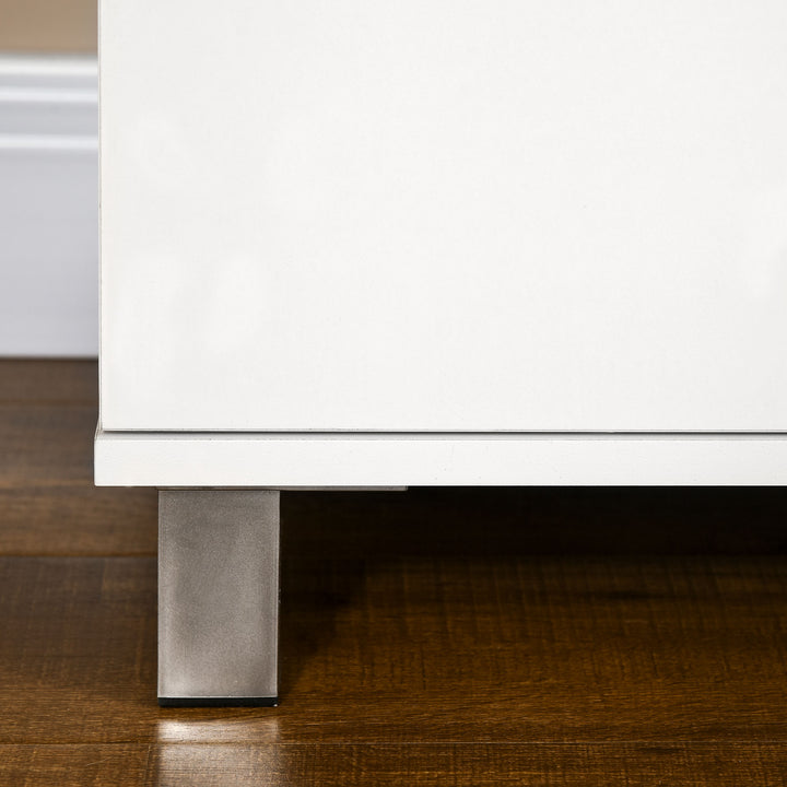 Cómoda com 4 Gavetas Cómoda de Dormitório com Pés de Estilo Moderno para Sala de Estar Entrada Corredor 112x38,2x81cm Branco