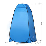 Tenda de acampamento multifuncional leve dobrável e estável à prova d'água com sistema POP-UP 120x120x190 cm Azul