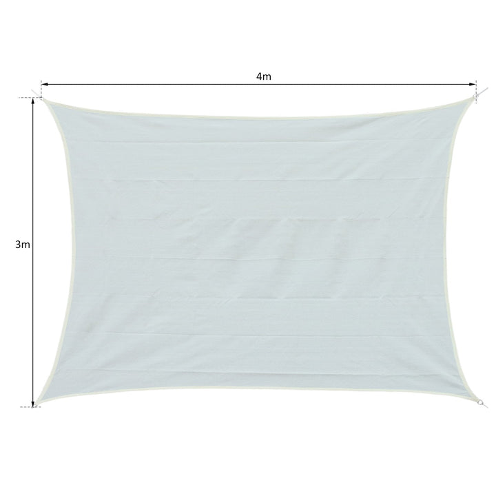 Toldo Vela 3x4m Quadrado para Terraço Jardim Camping creme