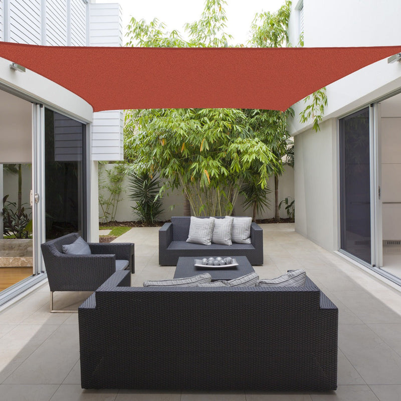 Toldo vela retangular 3x4m para jardim varanda Vermelho