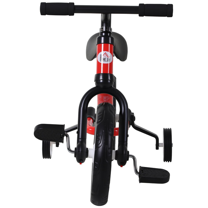 Bicicleta Balance com pedais e rodas removíveis Cor vermelha Assento ajustável 33-38cm Crianças +2 Anos Carga 25kg