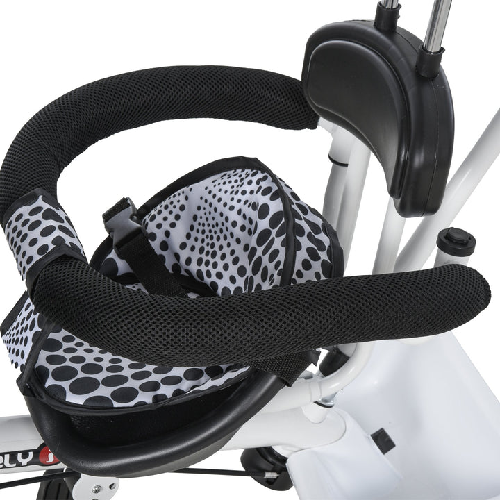 Triciclo Infantil com Capuz - Branco - Ferro, Plástico e Tecido - 103 x 47 x 101cm
