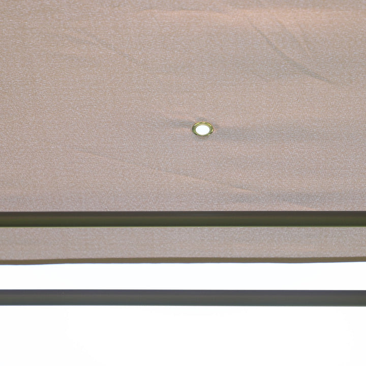 Pérgola de Jardim 4x3x2,64m com telhado parede lateral à prova d'água Aço Caqui